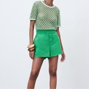 ZARA Green Shorts